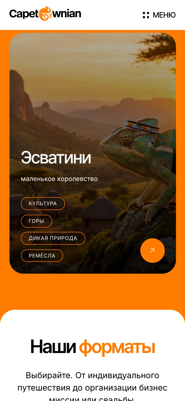 Блок упоминаний CapeTrip на телефоне