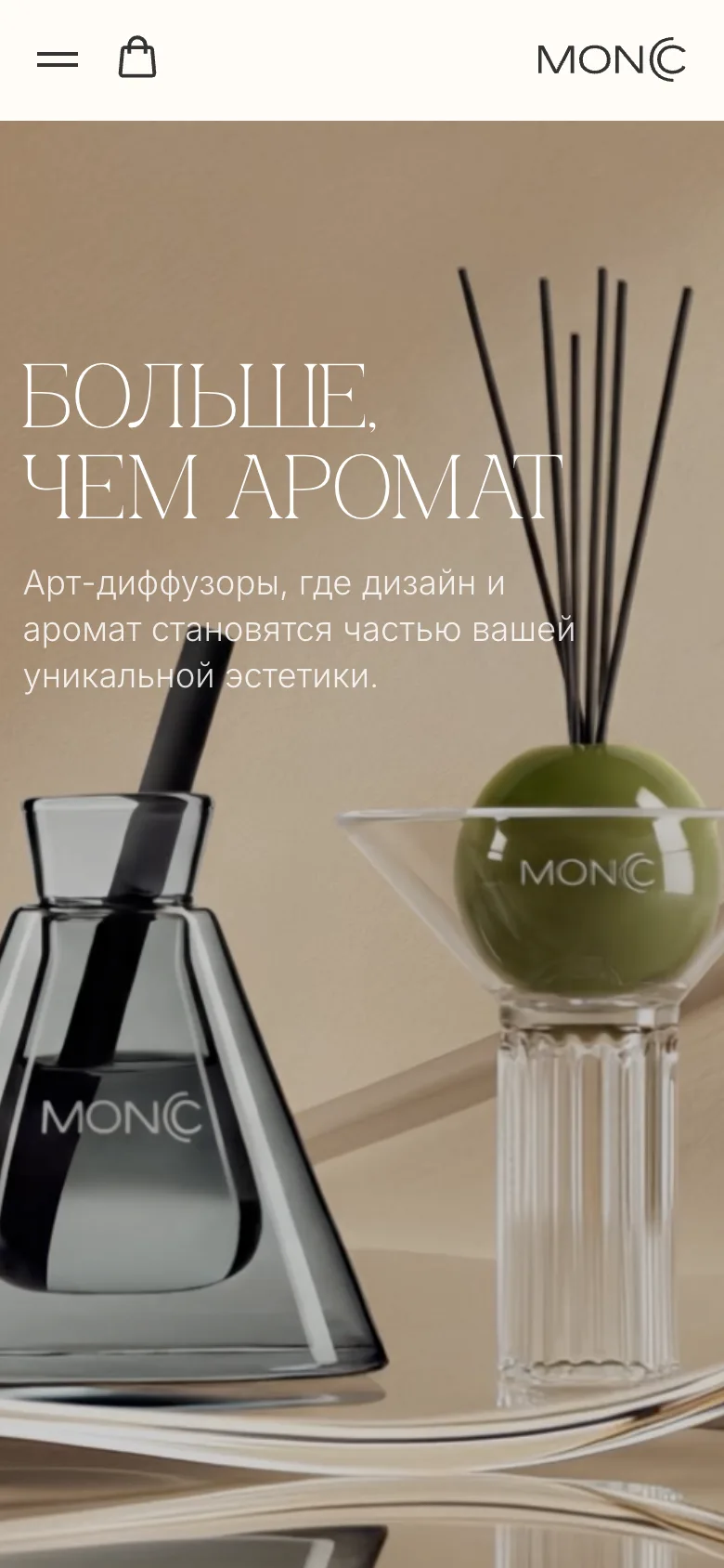 Первый экран MONC на телефоне